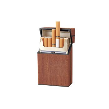 Présentoir de 12 étuis cigarettes coloris bois 4