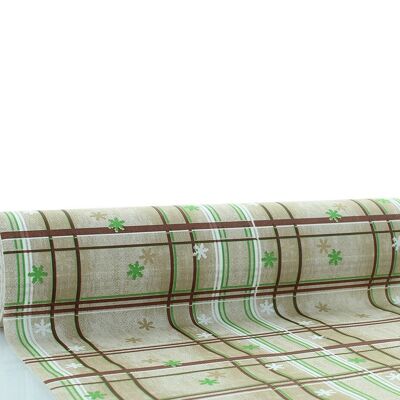 Christmas table runner Tim in brown-green made of Linclass® Airlaid 40cm x 24 m, 1 piece