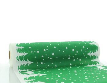 Chemin de table de Noël Marvin en vert de Linclass® Airlaid 40cm x 24 m, 1 pièce 1