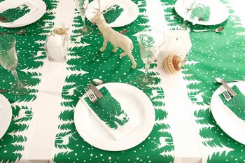 Chemin de table de Noël Marvin en vert de Linclass® Airlaid 40cm x 24 m, 1 pièce 3