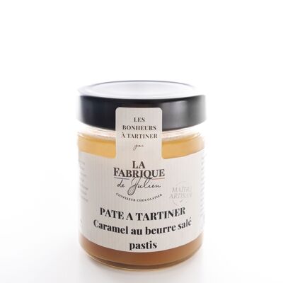 Pâte à tartiner artisanale au caramel au beurre salé au Pastis - 200g - La Fabrique de Julien