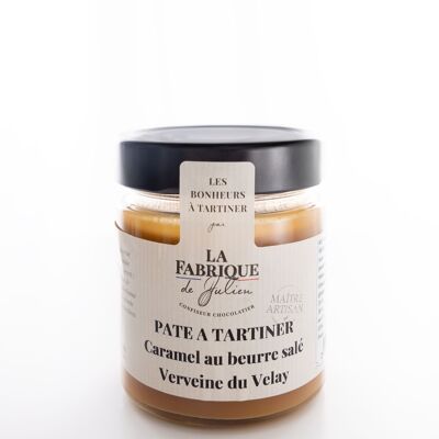 Artisanal salted butter caramel spread with Verbena Verbena from Velay - 200g - La Fabrique de Julien
