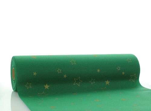 Weihnachtstischläufer Liam in Grün aus Linclass® Airlaid 40cm x 24 m, 1 Stück