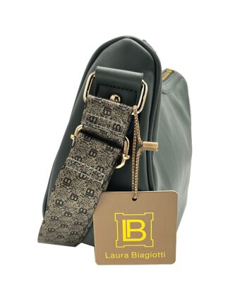 Sac à bandoulière en cuir écologique, marque Laura Biagiotti, art. LB106-1 2