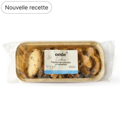 Biscotti con gocce di cioccolato e pezzetti di nocciole - Uova di galline allevate a terra francesi - 200 g