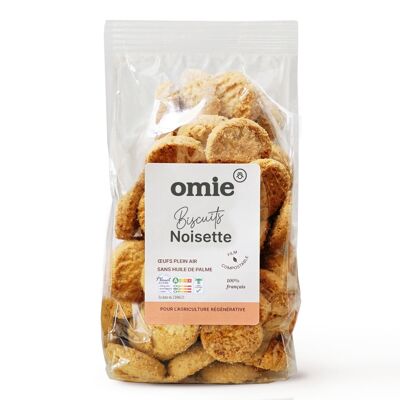 Hazelnut biscuits - organic and French wheat, crushed 25km from the biscuit factory - 150 g