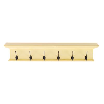 Halifax 6 Hook Coat Rack - Yellow Brown Antique