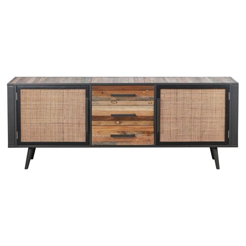 Nordic Rattan Buffet 2 Doors and 3 Drawers