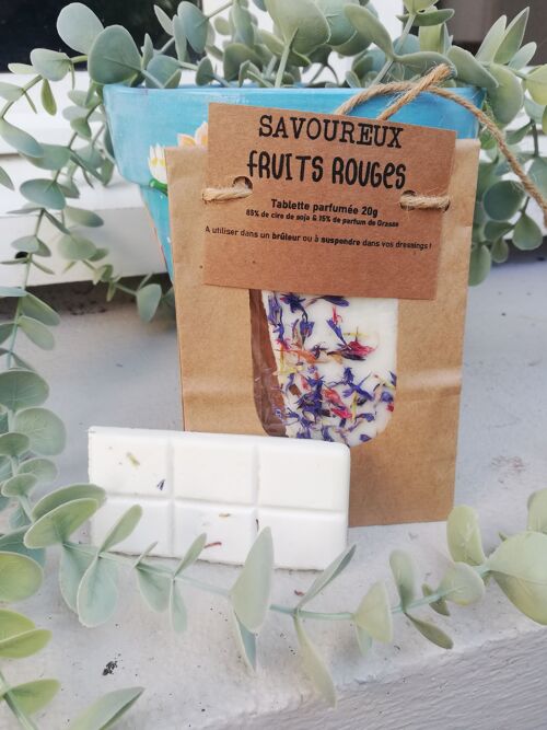 FONDANT PARFUME FRUITS ROUGES 20G - FLEURS SECHEES