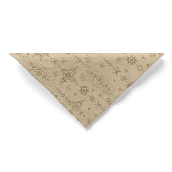 Serviette de table de Noël Brigitte en or sable en tissu 33 x 33 cm, 3 plis, 100 pièces 3