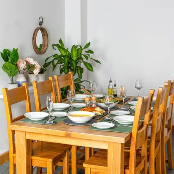 Set de table en coton côtelé Nicola Spring - Vert 3