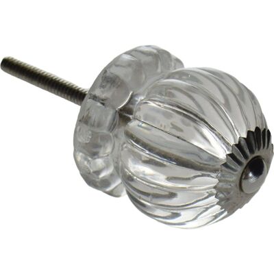 Nicola Spring Glass Door Knob and Handle - Button