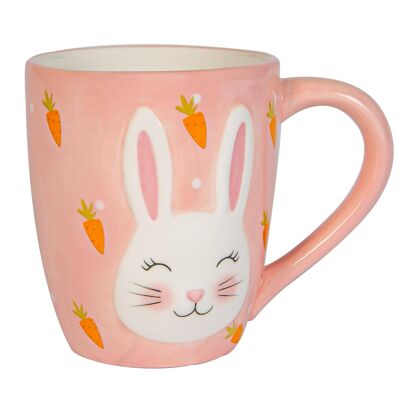 Nicola Spring Pink Bunny Mug - 9cm - Pink