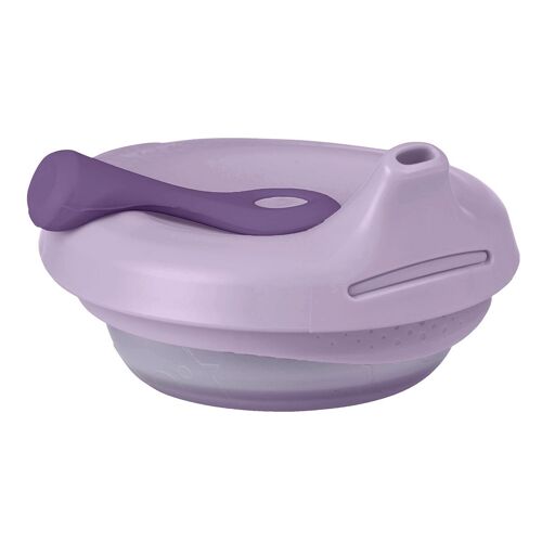 Poche gourde repas bébé rechargeable- Mauve