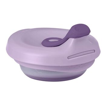 Poche gourde repas bébé rechargeable- Mauve 2