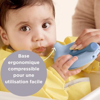 Poche gourde repas bébé rechargeable- Mauve 5