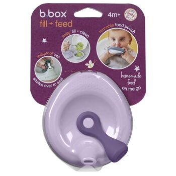 Poche gourde repas bébé rechargeable- Mauve 10