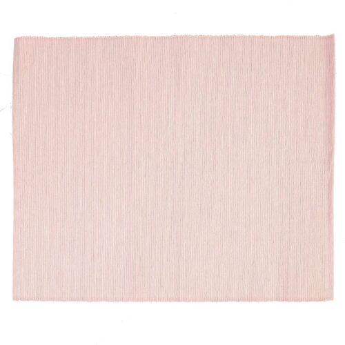 Nicola Spring Ribbed Cotton Placemat - Baby Pink