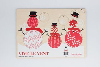 Vive le Vent (made in France) - Boules de Noël en bois de bouleau 1