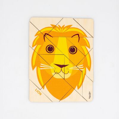 Puzzle Lion (Made in France) en bois de bouleau