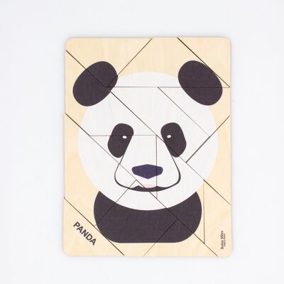 Puzzle Panda (Hecho en Francia) en madera de abedul