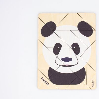Puzzle Panda (Made in France) in birch wood