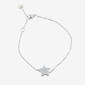 Bracelet étoile CZ bordé 1