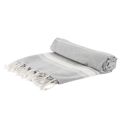 Nicola Spring Turkish Beach Towel - Grey