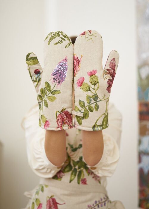 Oven Glove (1 piece) Poly-cotton Mix, Printed | Botanico