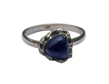 Bague faite à la main en argent sterling 925 avec lapis-lazuli naturel 1