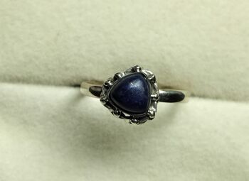 Bague faite à la main en argent sterling 925 avec lapis-lazuli naturel 2