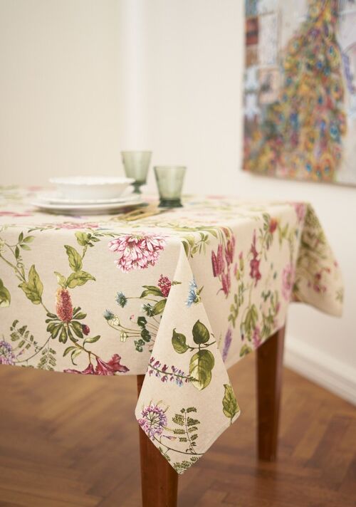 Rectangular Tablecloth, Poly-cotton Mix, Printed | Botanico