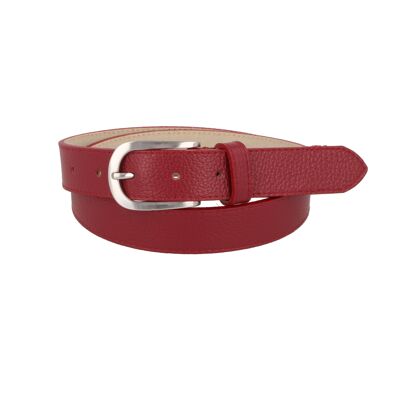 Cintura donna in pelle Dollaro di alta qualità fatta a mano ROSSO Scuro