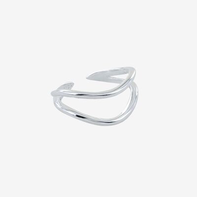 Two Line Wave Adjustable Ring