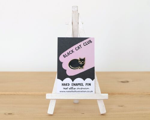 Black Cat Club  - Sitting Cat – Luxury Enamel Pin