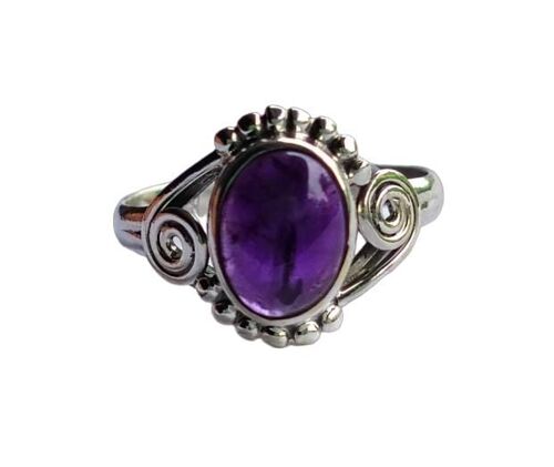 Vintage Natural Purple Amethyst 925  Sterling Silver Handmade Ring