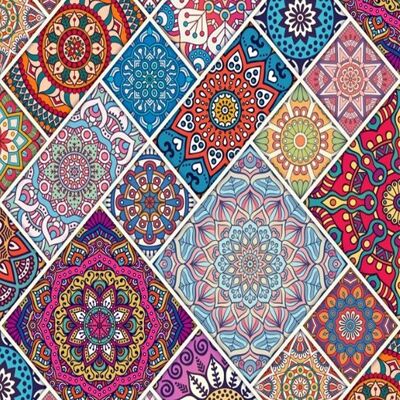 MANI TEXTILE - Colorful Rug, Warm