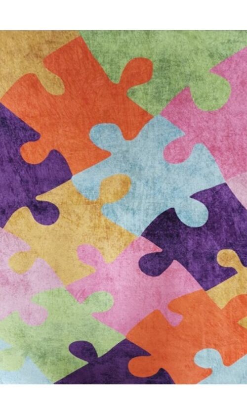 MANI TEXTILE - Tapis Coloré PUZZLE