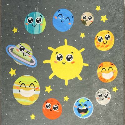 MANI TEXTILE - SPACE Tappeto per bambini