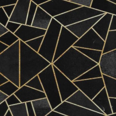 MANI TEXTILE – Grafischer Teppich – Goldschwarz