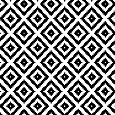 MANI TEXTILE - Alfombra de azulejos en blanco y negro
