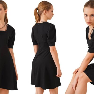 MT Clothes - Square Neck Knitted Dress