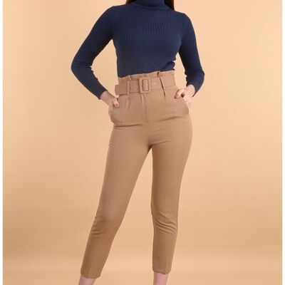 MT Clothes - High Waisted Belted Pants