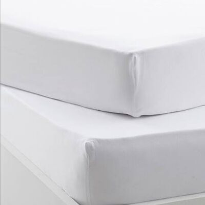 COTE DECO - Set of 2 microfiber fitted sheets