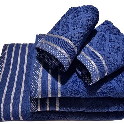M'DECO - Confezione da 5 asciugamani jacquard