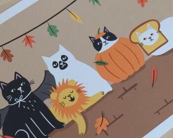Feline Spooky - Impression d'art poids lourd A4 6