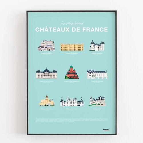 Affiche Les plus beaux châteaux de France