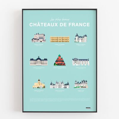 Poster The most beautiful castles of France
