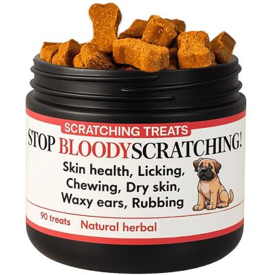 Soulagement des démangeaisons friandises pour chien gratter lécher frotter mâcher