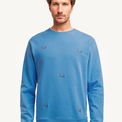 Sweatshirt Blaue Dodgems-Stickereien